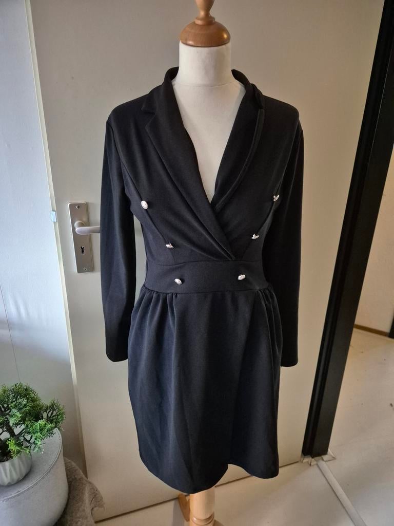 Zwarte blazer jurk met knopen – maat M – chique blazer dress, Kleding | Dames, Jurken, Maat 38/40 (M), Zwart, Ophalen of Verzenden