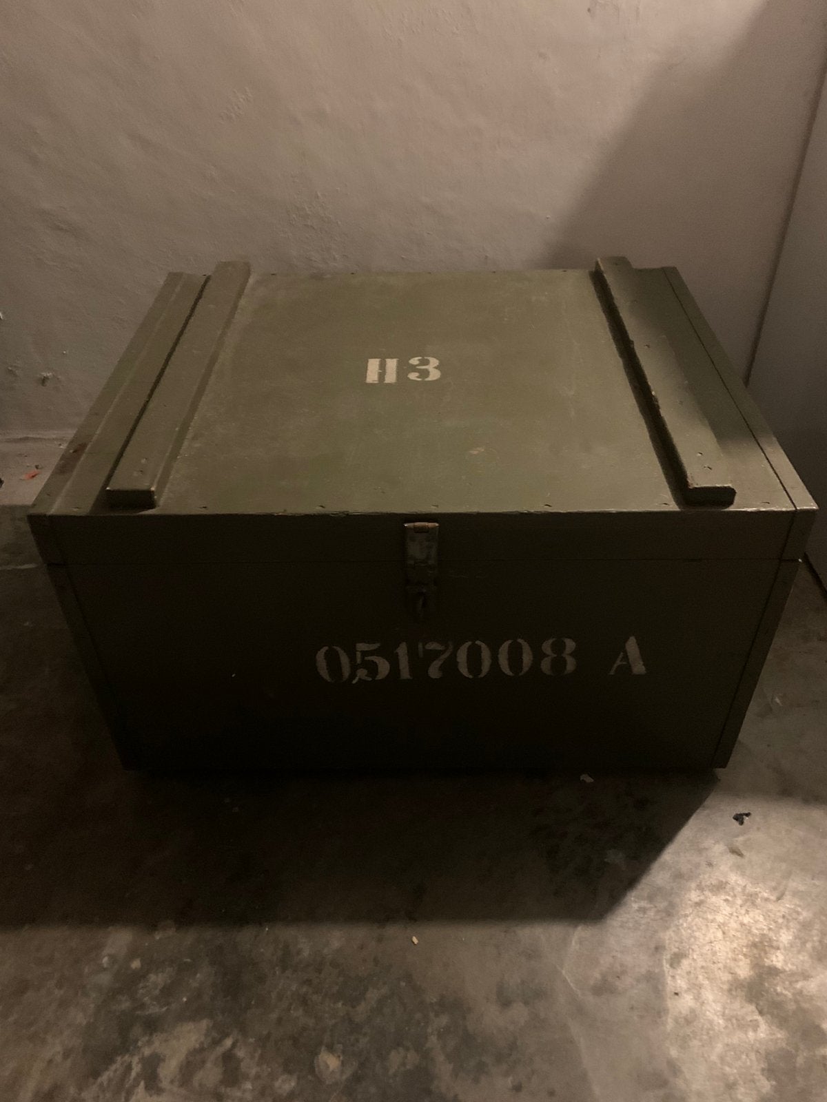 Groene militaren kist, Ophalen, Zo goed als nieuw, 50 tot 100 cm, 50 tot 75 cm