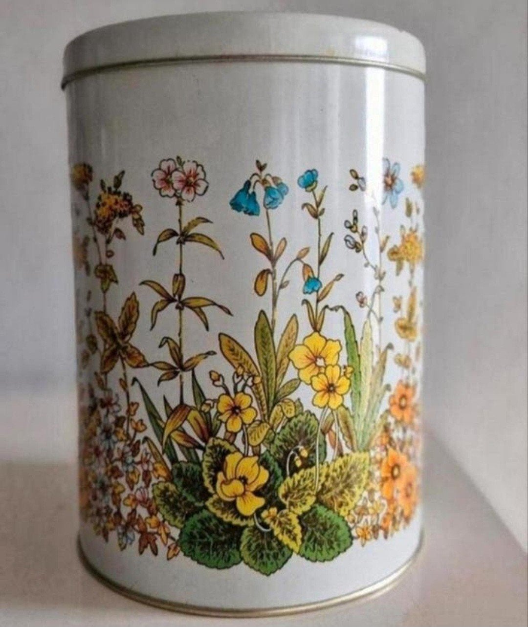 Blik met Bloemen en Planten, Verzamelen, Blikken, Ophalen of Verzenden, Gebruikt, Overige
