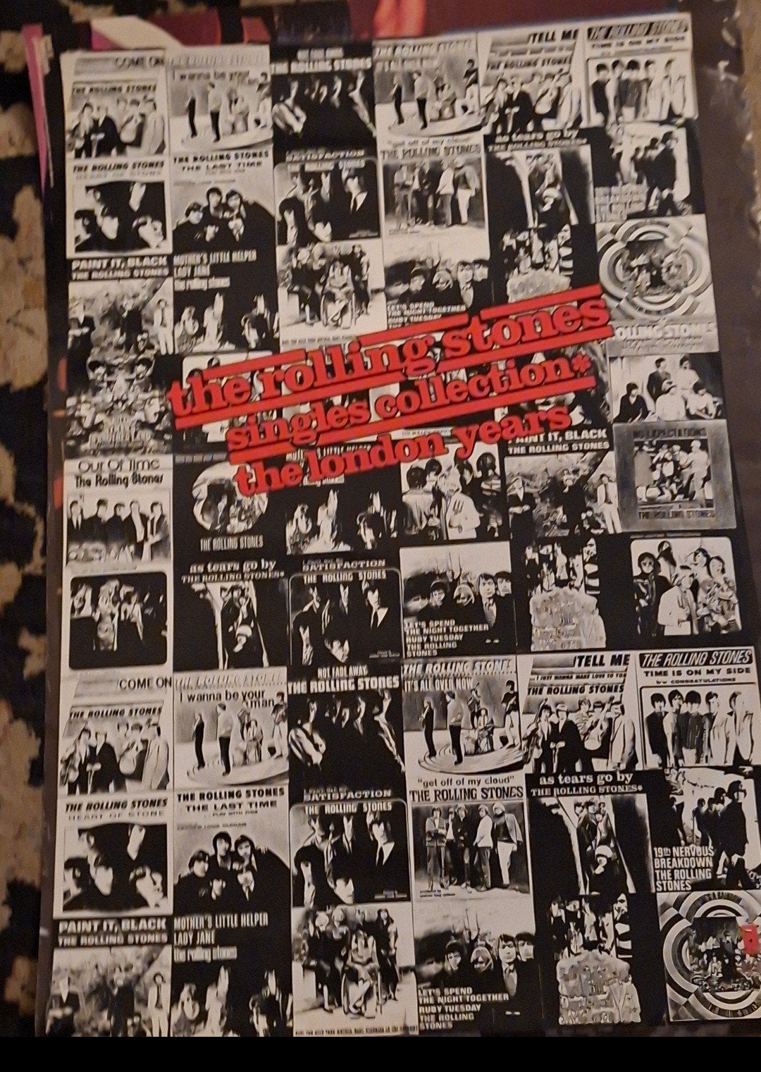 The Rolling Stones Singles Collection Poster 60x90 cm, Deurposter of groter, Ophalen of Verzenden, Muziek, Rechthoekig Staand