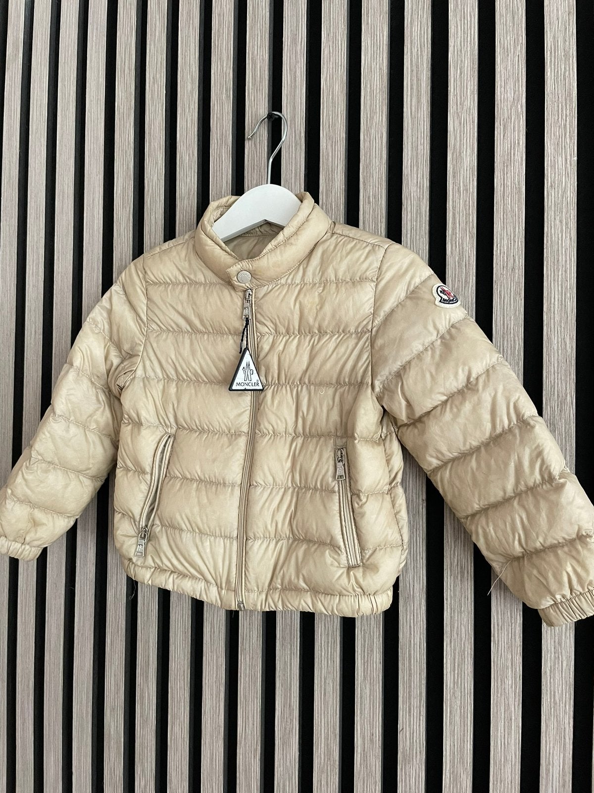Moncler jas baby maat 92, Ophalen of Verzenden, Zo goed als nieuw, Jongen, Jas