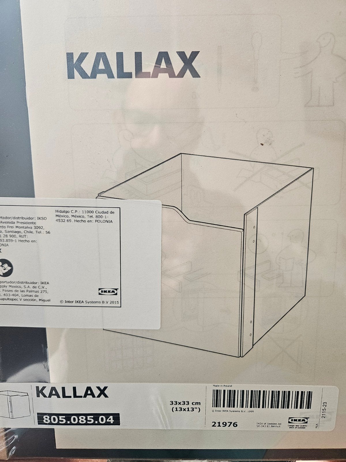 IKEA KALLAX Inzetbak 33x33 cm, Ophalen, Nieuw