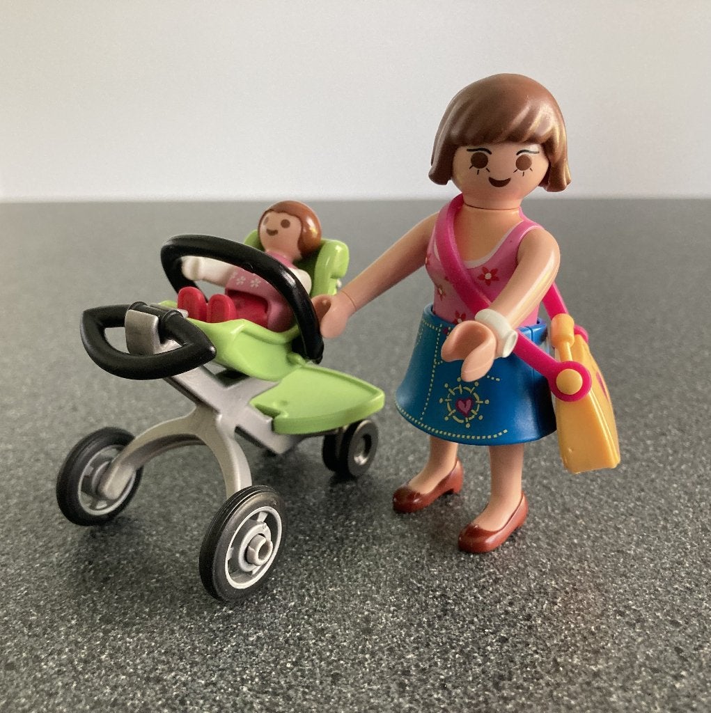Playmobil 5491 mama met maxicosy kinderwagen compleet, Ophalen of Verzenden, Zo goed als nieuw