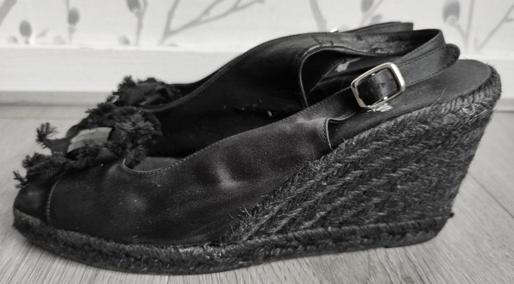 CASTANER Zwarte Sleehak/ Wedge Espandrilles maat 38, Zwart, Ophalen of Verzenden, Zo goed als nieuw, Espadrilles of Moccasins