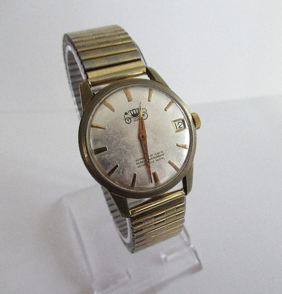 Vintage Enicar Automatic Swiss klassieke horloge kalender 50, Ophalen of Verzenden, Staal, Overige merken, 1960 of later