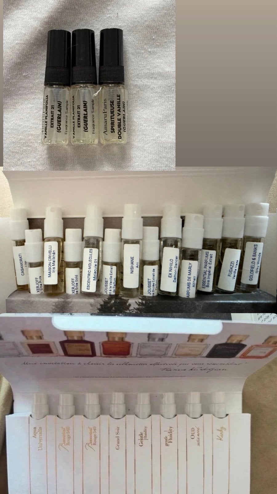 24 + 3 Parfum Samples / Proefjes niche geuren, Ophalen of Verzenden, Zo goed als nieuw