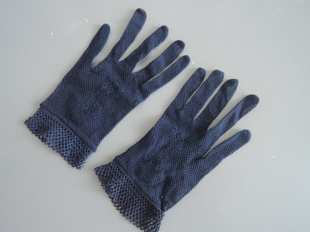 Donkerblauwe kinder handschoenen, Ophalen of Verzenden, Zo goed als nieuw, Meisje, Handschoenen