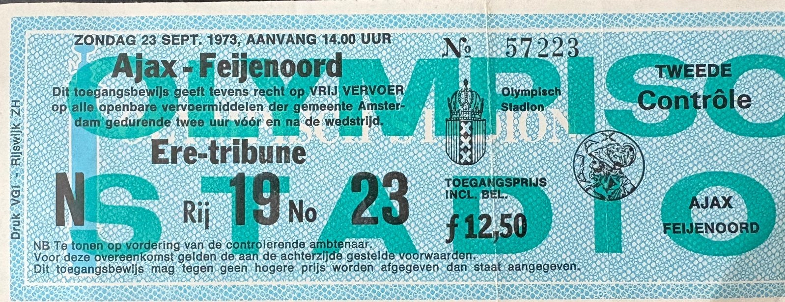 Origineel voetbalticket Ajax - Feyenoord, Ophalen of Verzenden, Gebruikt, Ajax