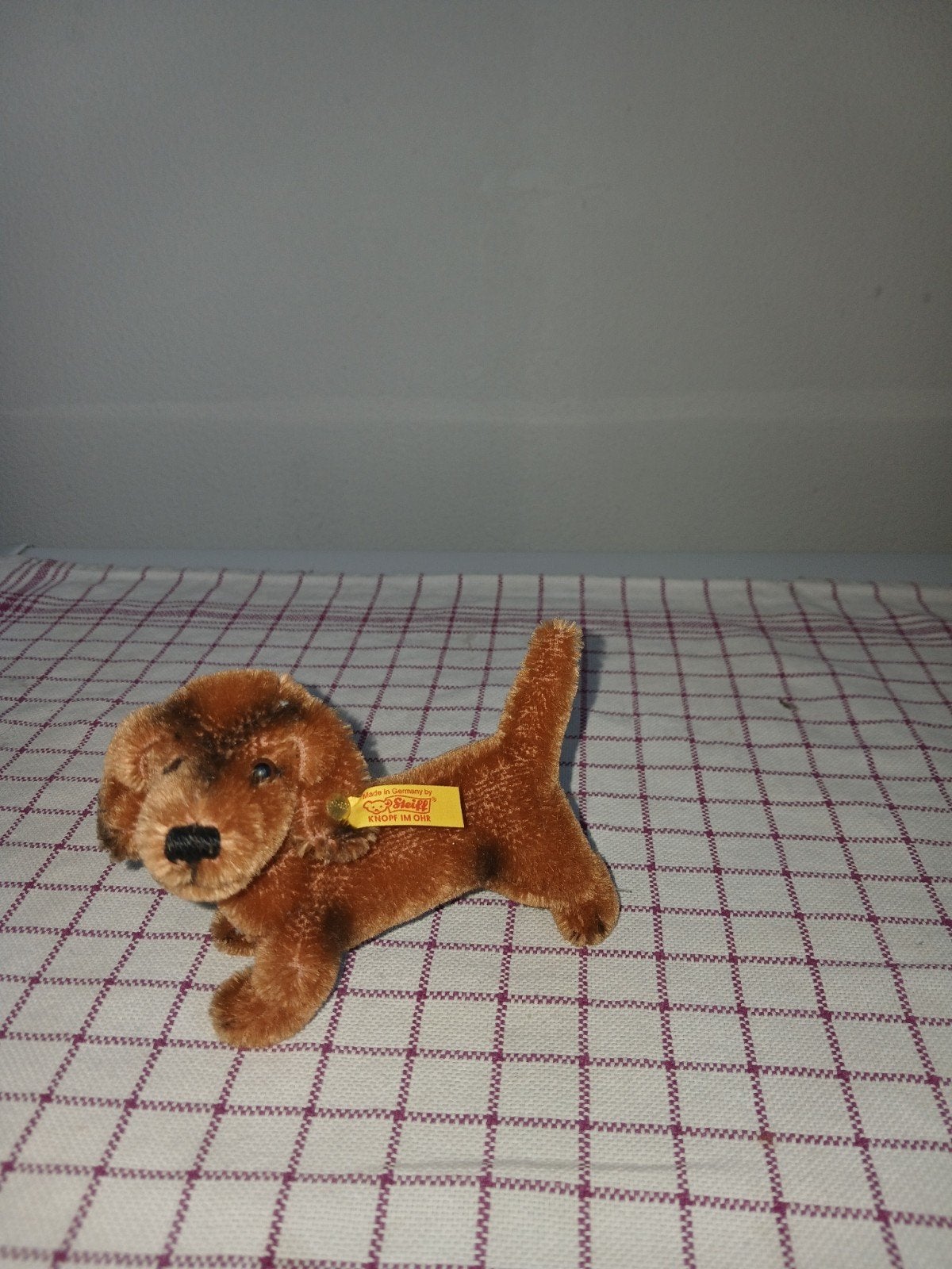 Steiff Dackel Teckel Knuffel Hondje  Vintage Made in Germany, Overige karakters, Middelgroot (20 tot 80 cm), Bruin, Hond