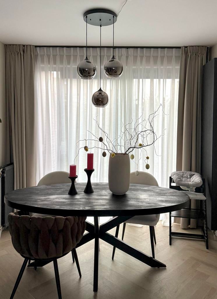 50%stof korting! Licht taupe kleur gordijnen op maat, Huis en Inrichting, Stoffering | Gordijnen en Lamellen, 200 cm of meer, Grijs