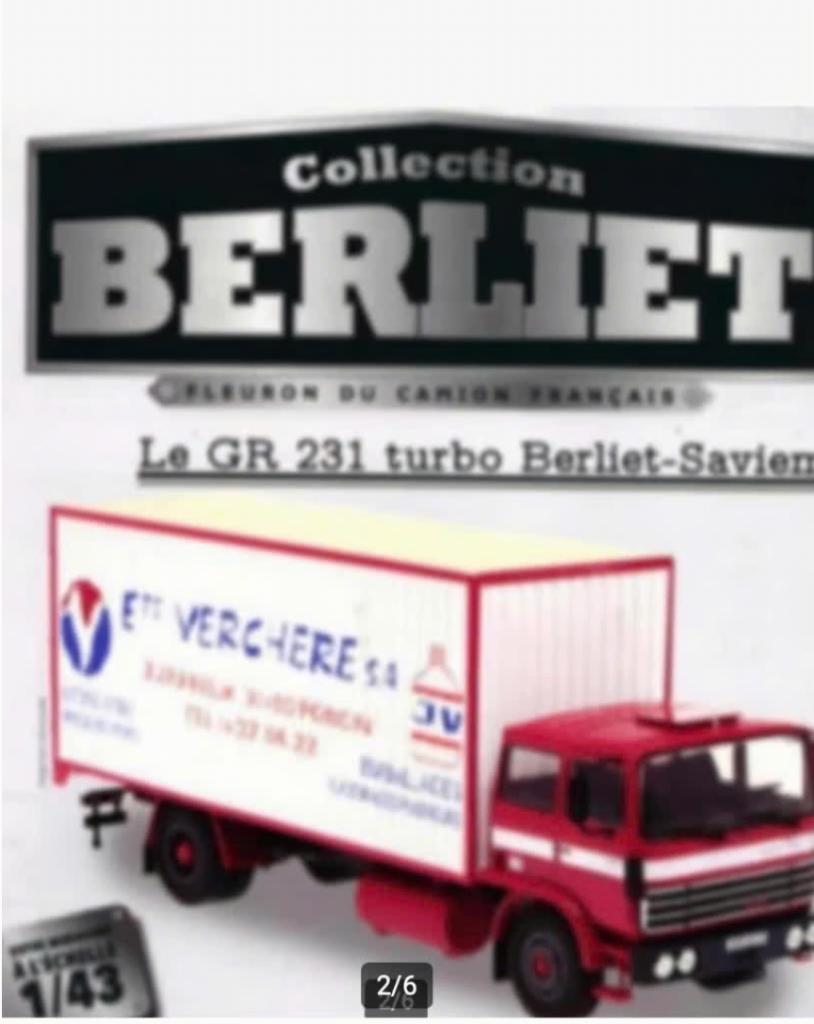Berliet Saviem GR231 Turbo schaal 1/43 SERIE Berliet # 88, Verzenden, Nieuw, Bus of Vrachtwagen, Overige merken