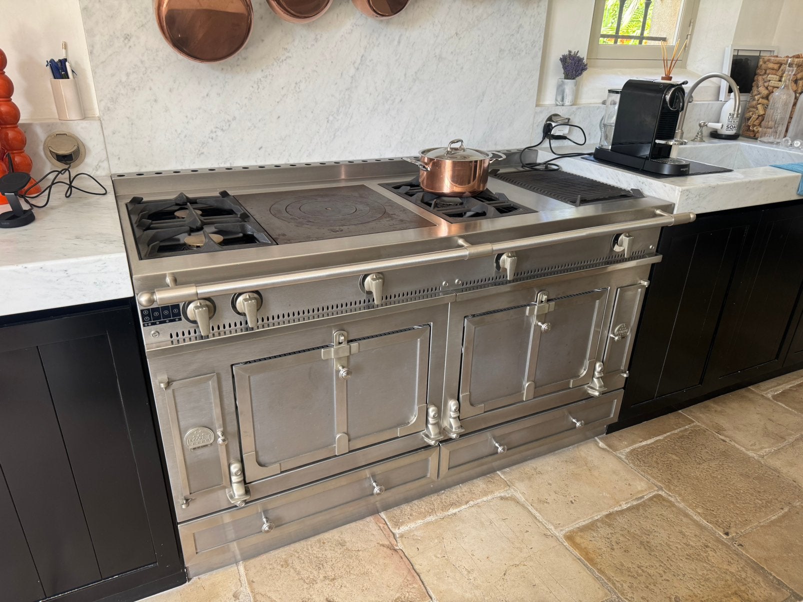 La Cornue Chateau gasfornuis nooit gebruikt: 150 bij 70cm, Witgoed en Apparatuur, Ophalen, 60 cm of meer, Zo goed als nieuw, Gas