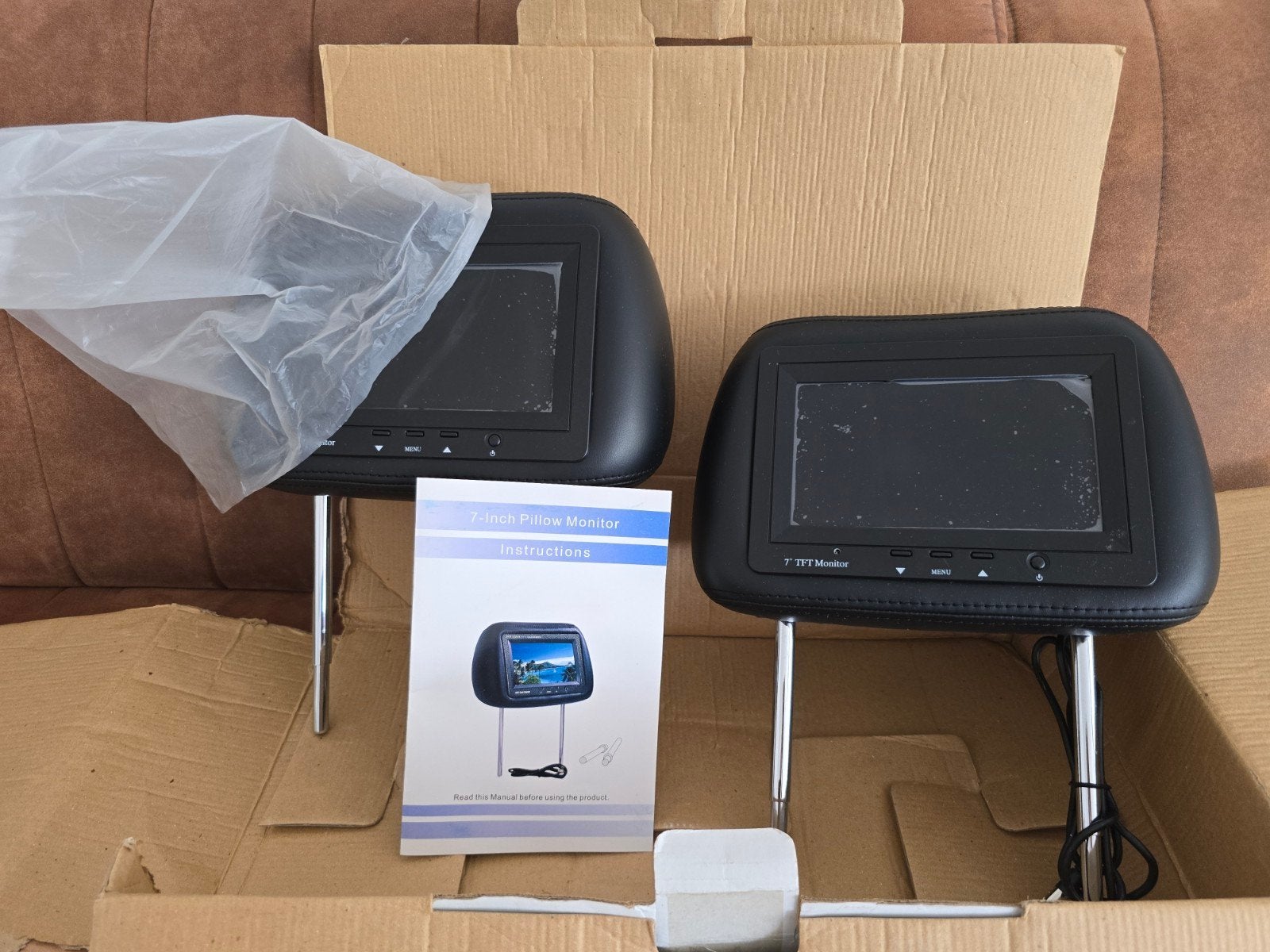 Nieuwe 7-inch Hoofdsteun Monitoren voor Auto (Set van 2), Auto diversen, Ophalen, Nieuw