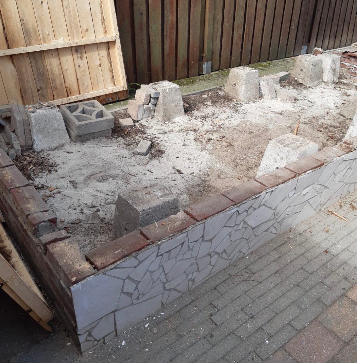Gratis beton poeren, Tuin en Terras, Ophalen, Gebruikt, Beton, Overige typen