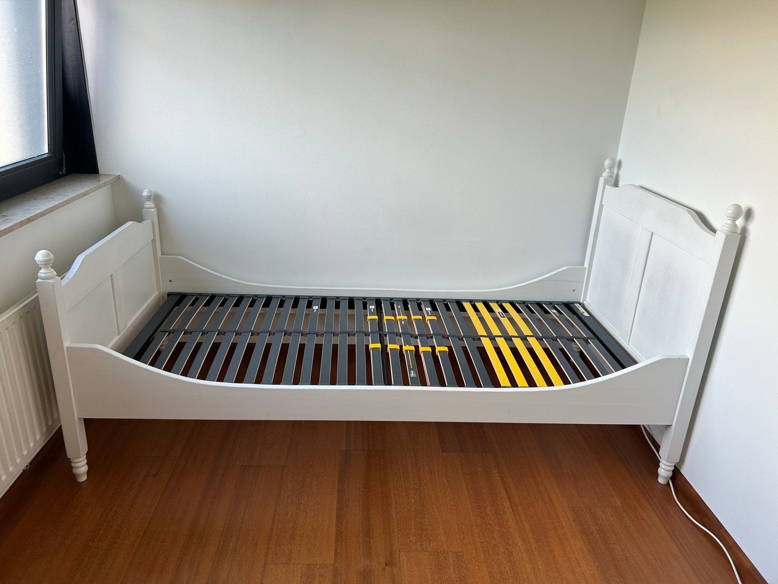 Eenpersoonsbed 200x90cm met Bossflex 400 lattenbodem, Ophalen, Gebruikt, 90 cm, Eenpersoons