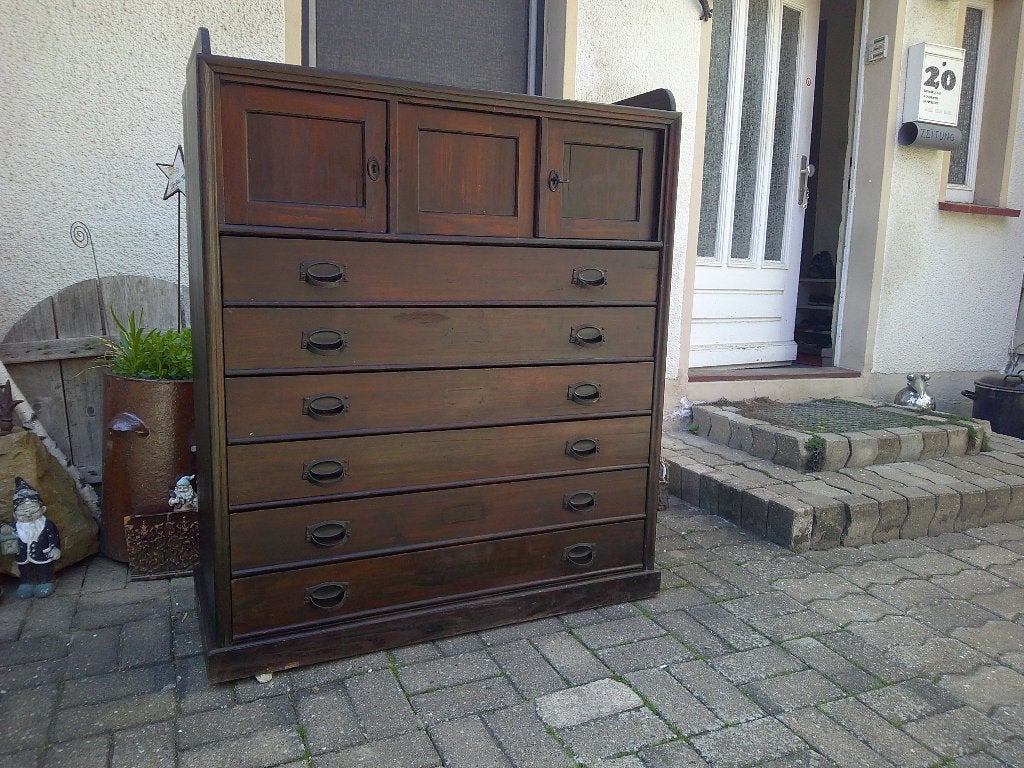 Mooie oude ladekast voor tekeningen en kaarten, Huis en Inrichting, Ophalen, Gebruikt, 100 tot 150 cm, 5 laden of meer
