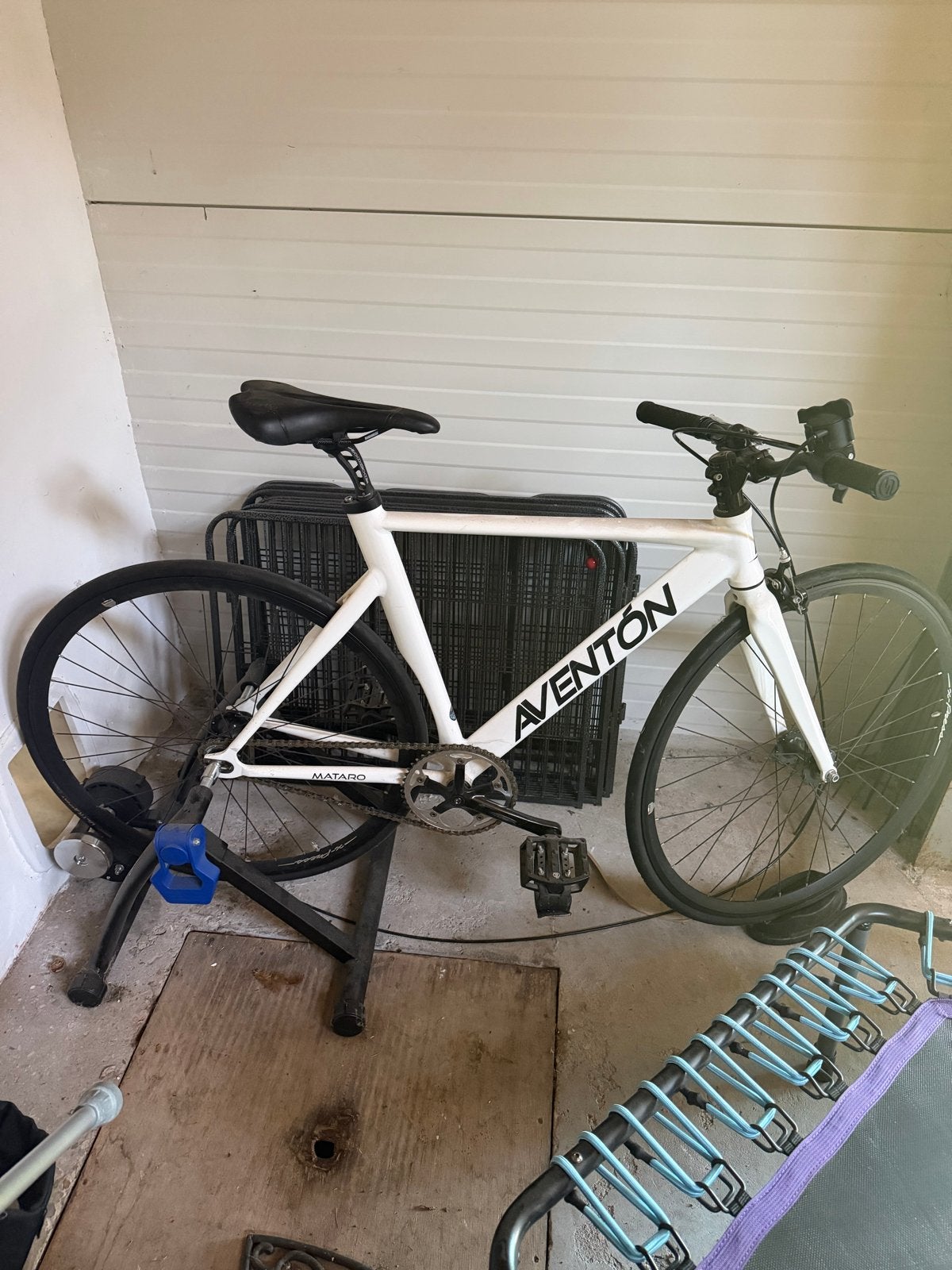 Aventon Mataro Fixed Gear Fiets - Wit, Staal, Velgrem, 49 tot 53 cm, Zo goed als nieuw