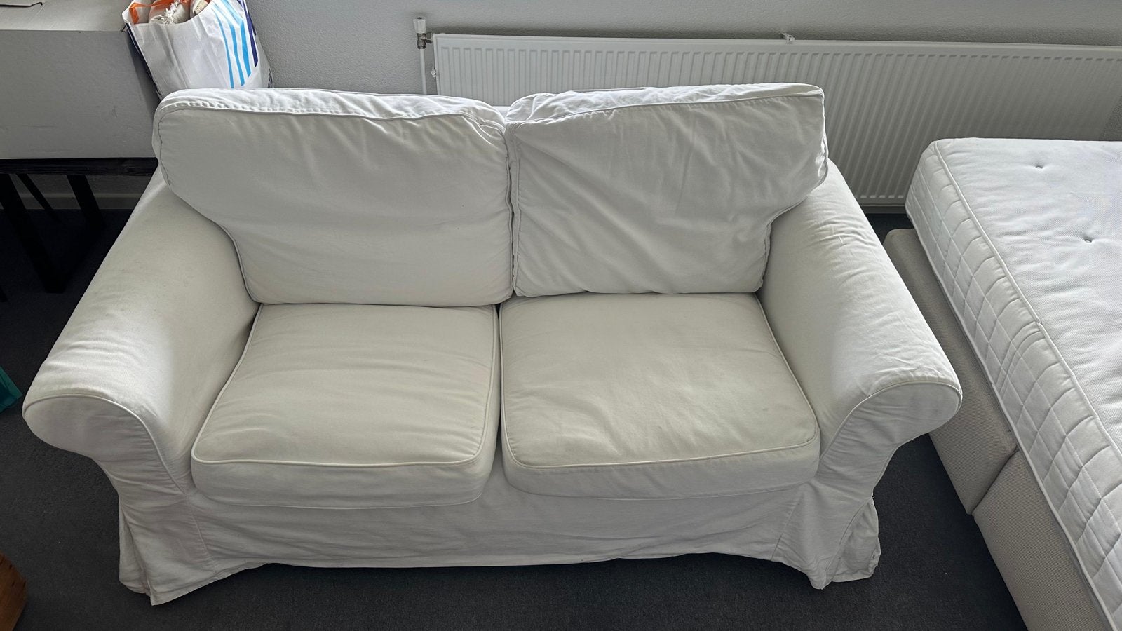 Witte IKEA 2-zitsbank, Ophalen, Gebruikt, 150 tot 200 cm, Tweepersoons