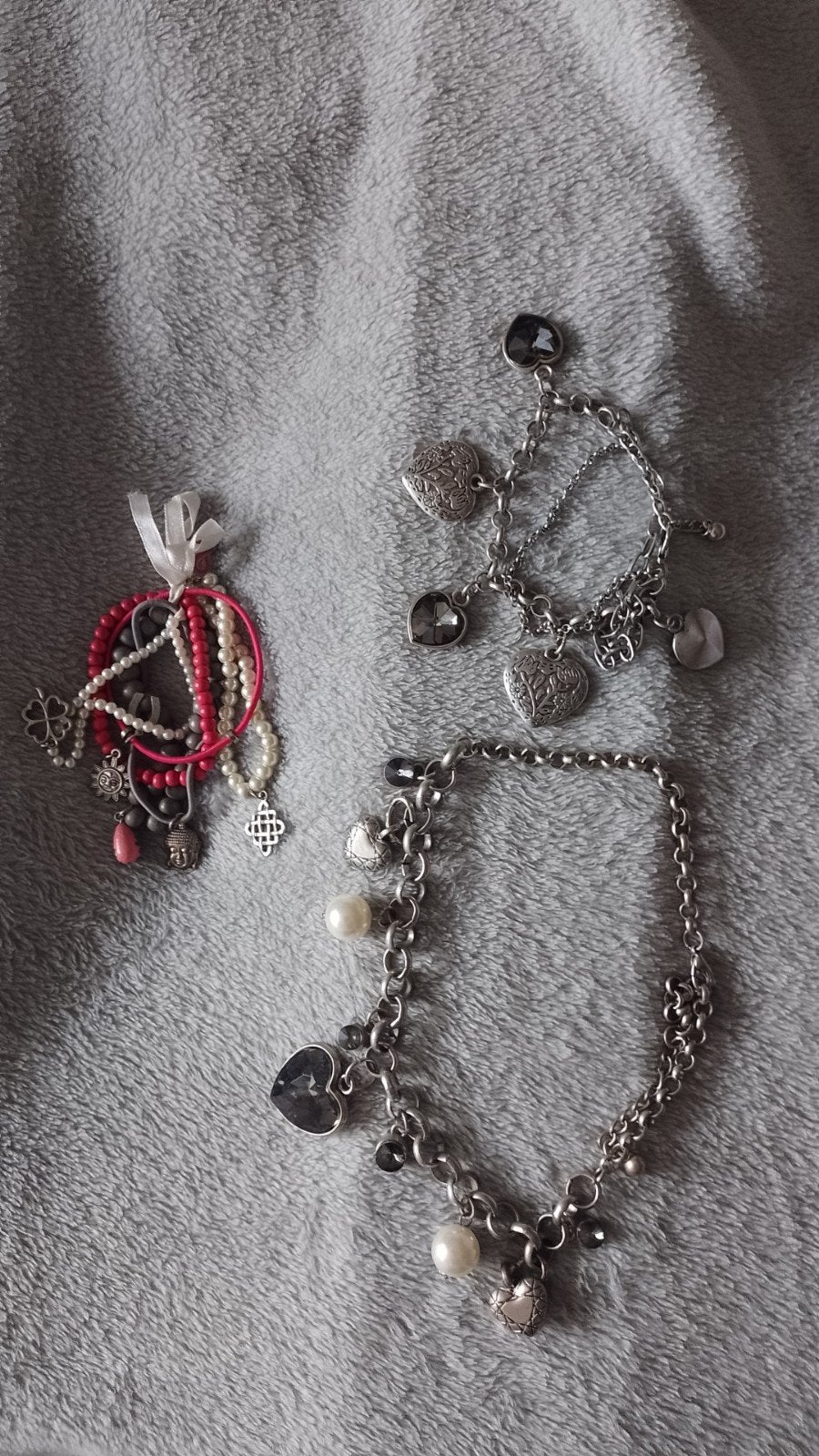 Pink ribbon armbandjes,en set met bedels, Sieraden, Tassen en Uiterlijk, Ophalen of Verzenden, Nieuw, Roze, Overige materialen