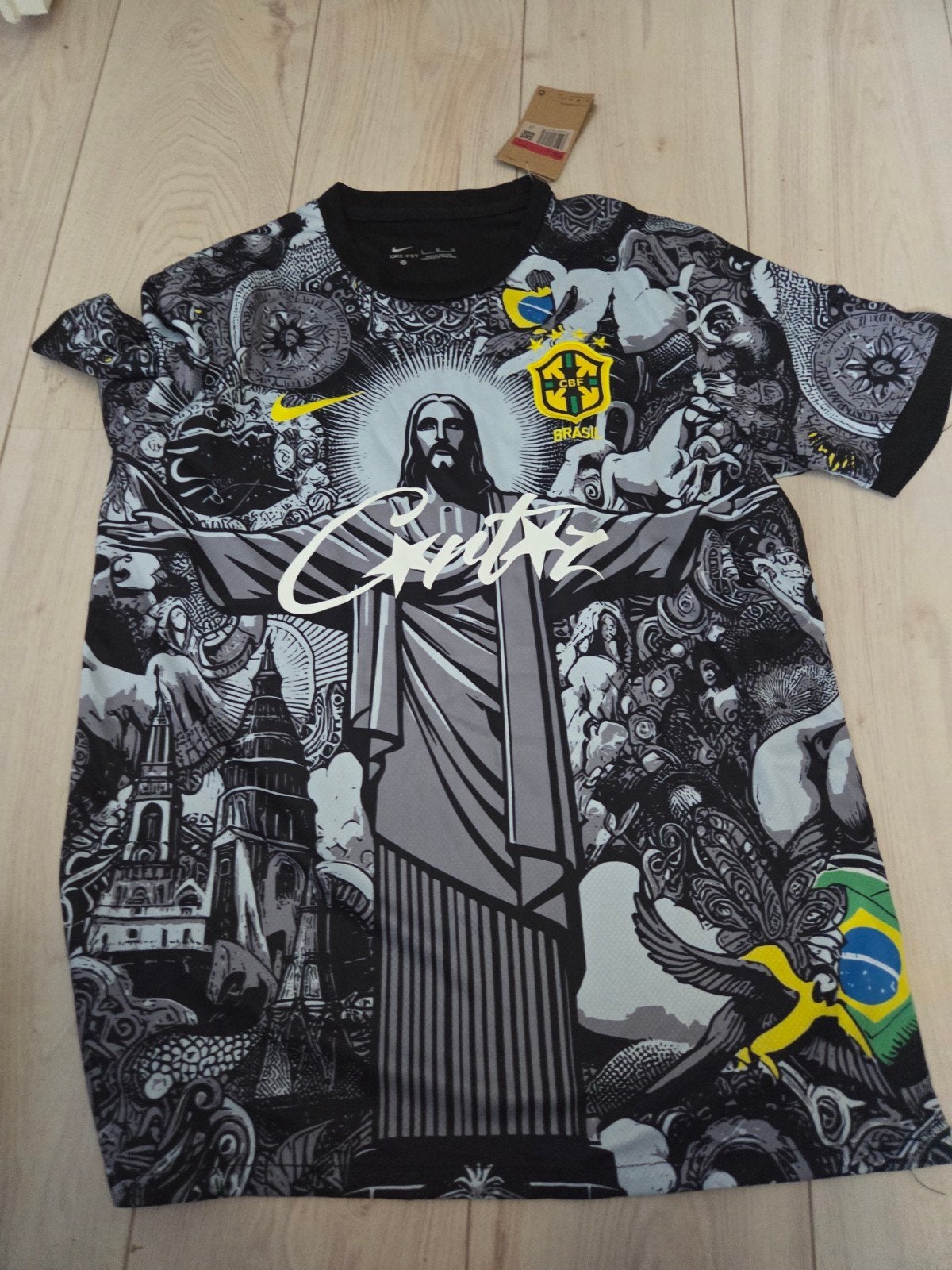 Nike Brazilië Thuisshirt 2022/2023 - Zwart/Grijs, Kleding | Heren, T-shirts, Maat 52/54 (L), Zwart, Nike, Nieuw