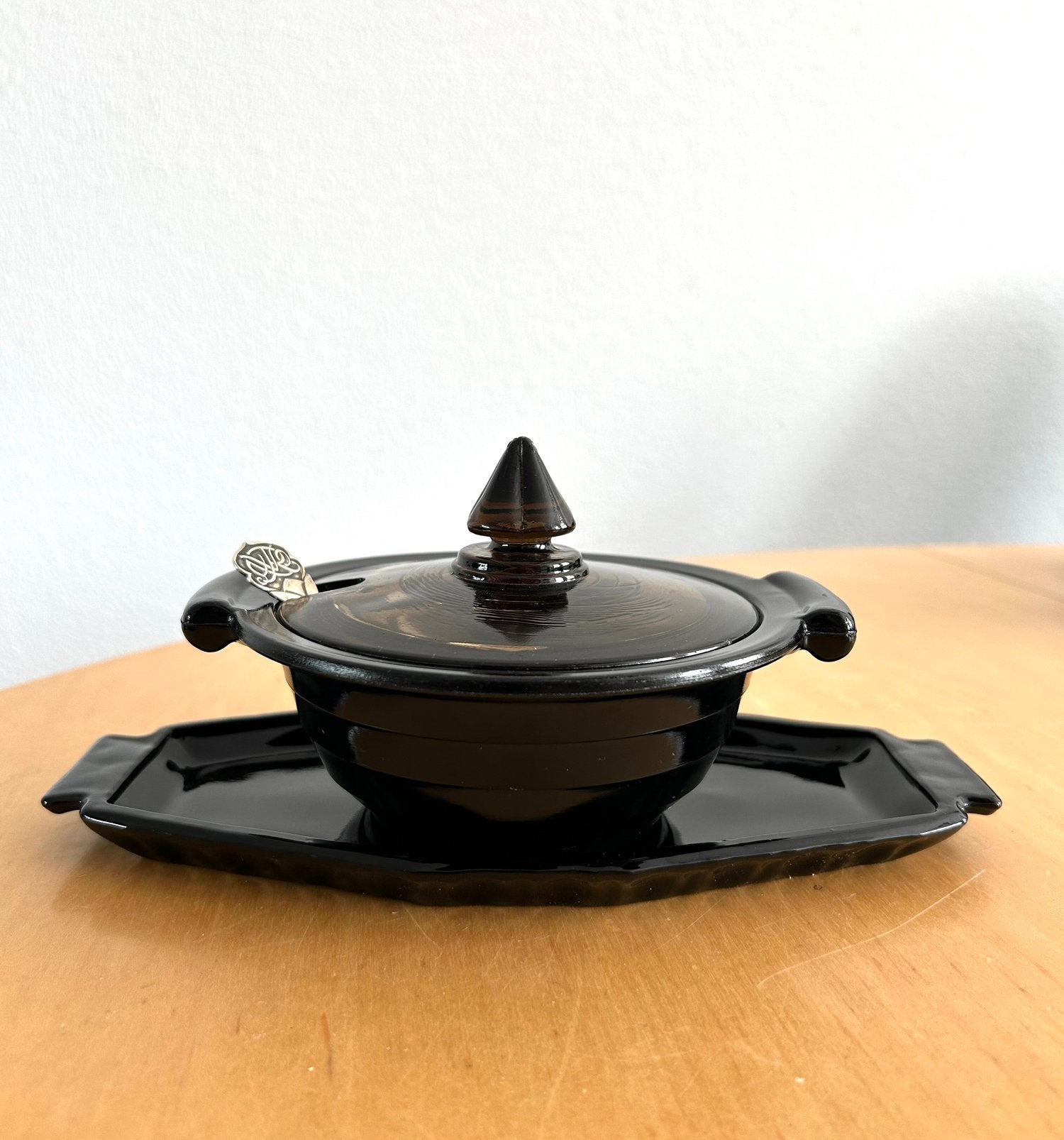 Art Deco suikerpot met AVRO suikerlepel, Antiek en Kunst, Ophalen of Verzenden