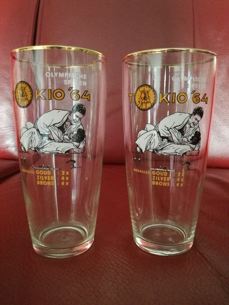 Olympische Spelen Tokio '64 glas (3 st. voor de vraagprijs), Ophalen of Verzenden, Nieuw, Frisdrankglas