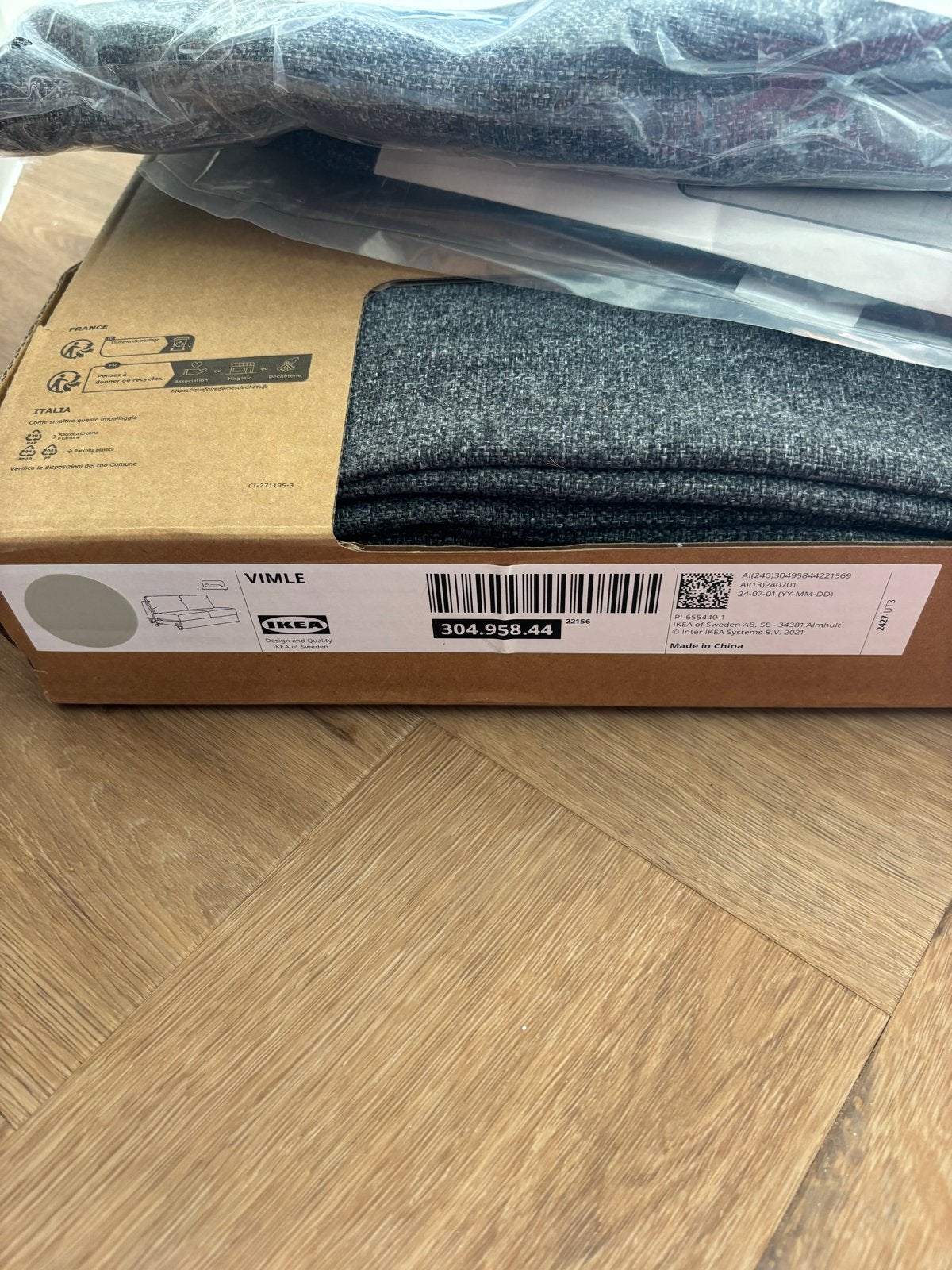 Nieuwe IKEA Vimle bankhoes, grijs, Ophalen of Verzenden, Nieuw