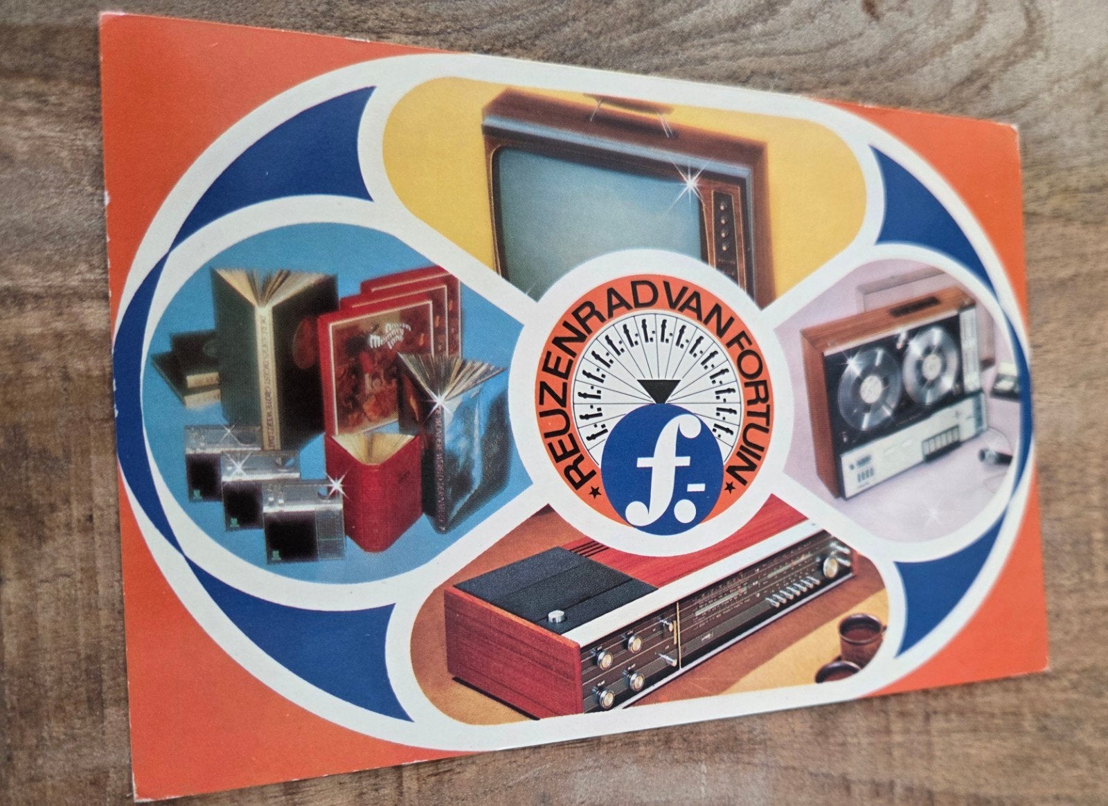 Vintage Reader's Digest Reuzenrad van Fortuin Ansichtkaart, Verzamelen, Verzenden, 1960 tot 1980, Gelopen, Overige thema's