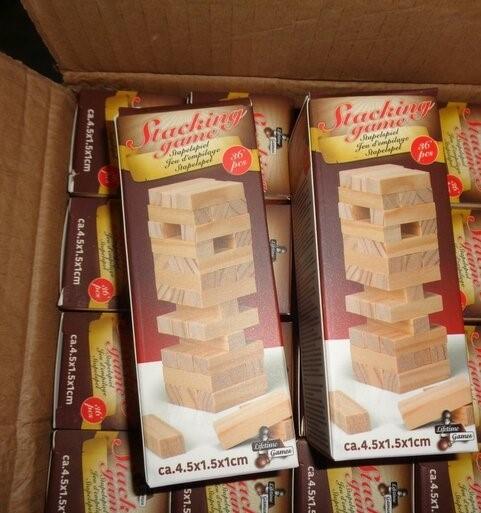 PARTIJ JENGA STACKING GAME 36PCS, Diversen, Rommelmarktspullen, ., Nieuw, Ophalen of Verzenden, .