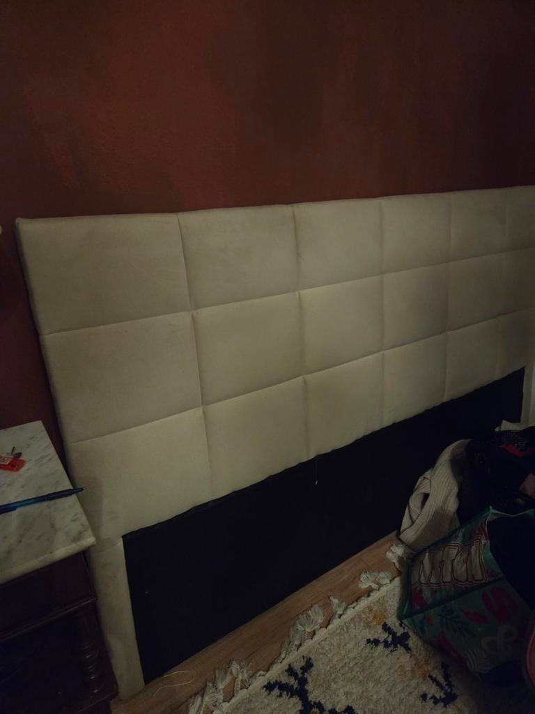 Gratis beige velvet hoofdbord 180 cm, Ophalen of Verzenden, Tweepersoons, Beige, 180 cm