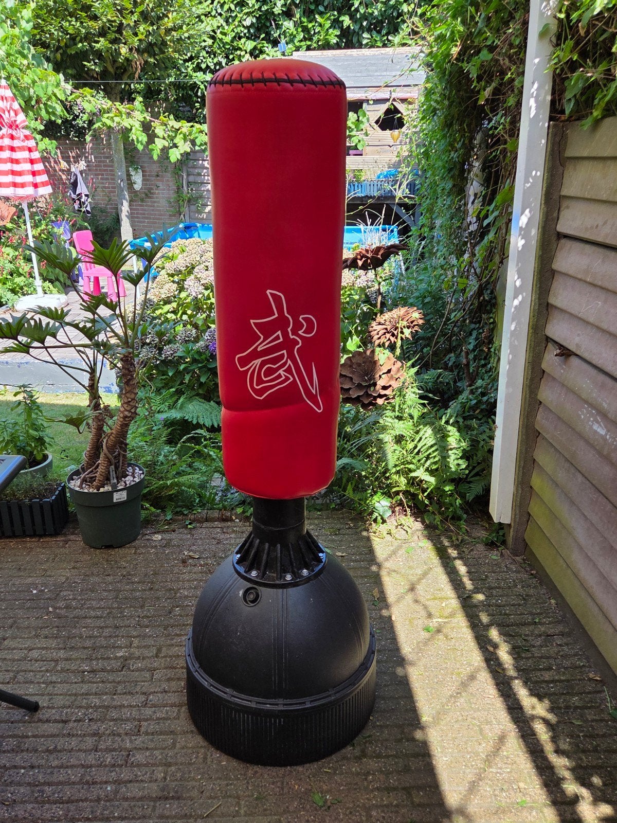 Bokspaal met bokshandschoenen - Zo goed als nieuw, Ophalen, Zo goed als nieuw, Bokszak