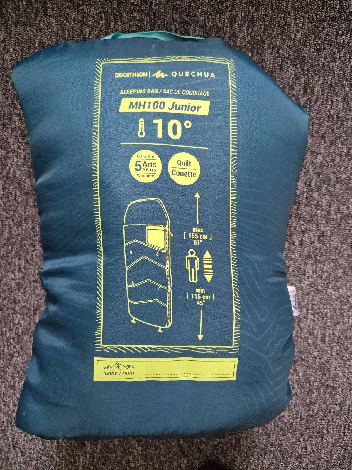 Decathlon kinderslaapzak, Caravans en Kamperen, Ophalen of Verzenden, Gebruikt