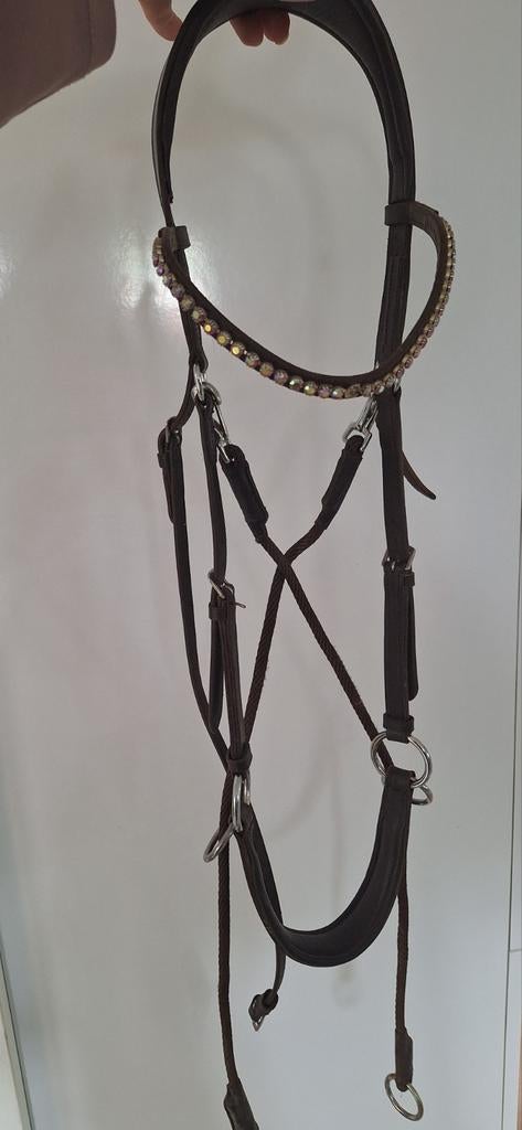 QHP bitloos hoofdstel bruin. Full., Dieren en Toebehoren, Ophalen of Verzenden, Dressuur