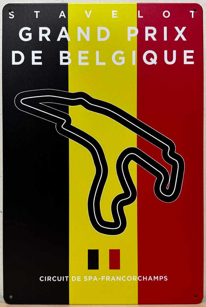 Formule 1 Belgie GP F1 Spa reclamebord van metaal wandbord