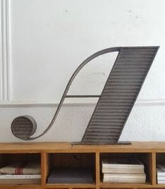 Industriële decoratie letter A - HK Living (70x115 cm), Ophalen, Gebruikt, Metaal, Grijs