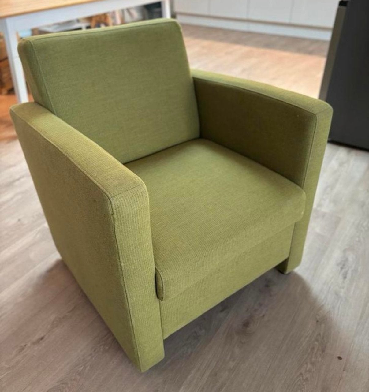 Fauteuil groen, Ophalen, Zo goed als nieuw, 75 tot 100 cm, 50 tot 75 cm