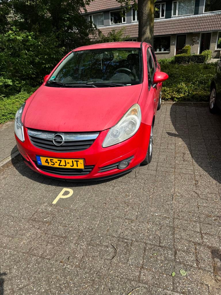 Opel Corsa 1.2 16V 5D WR 2008 Rood, Auto's, Zwart, 4 cilinders, 1229 cc, 49 €/maand