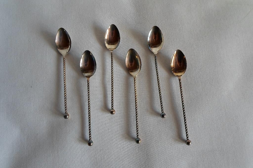 Theelepeltjes Verzilverd AH90 6x, Ophalen of Verzenden