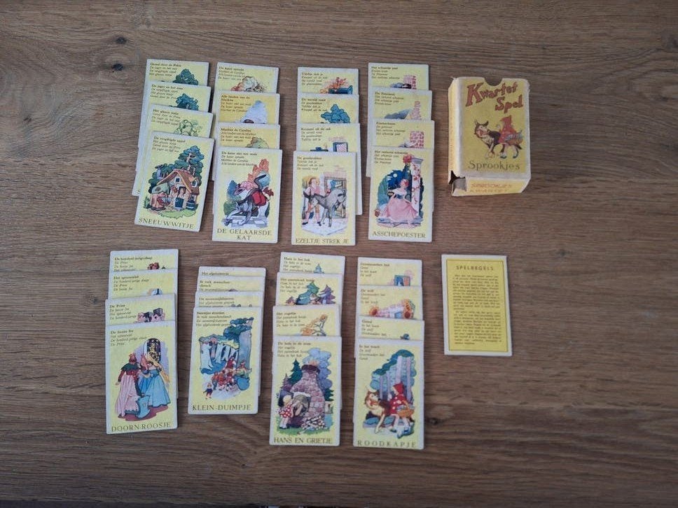 Vintage Kwintet Spel Sprookjes - Compleet met spelregels, Antiek en Kunst, Antiek | Speelgoed, Ophalen of Verzenden