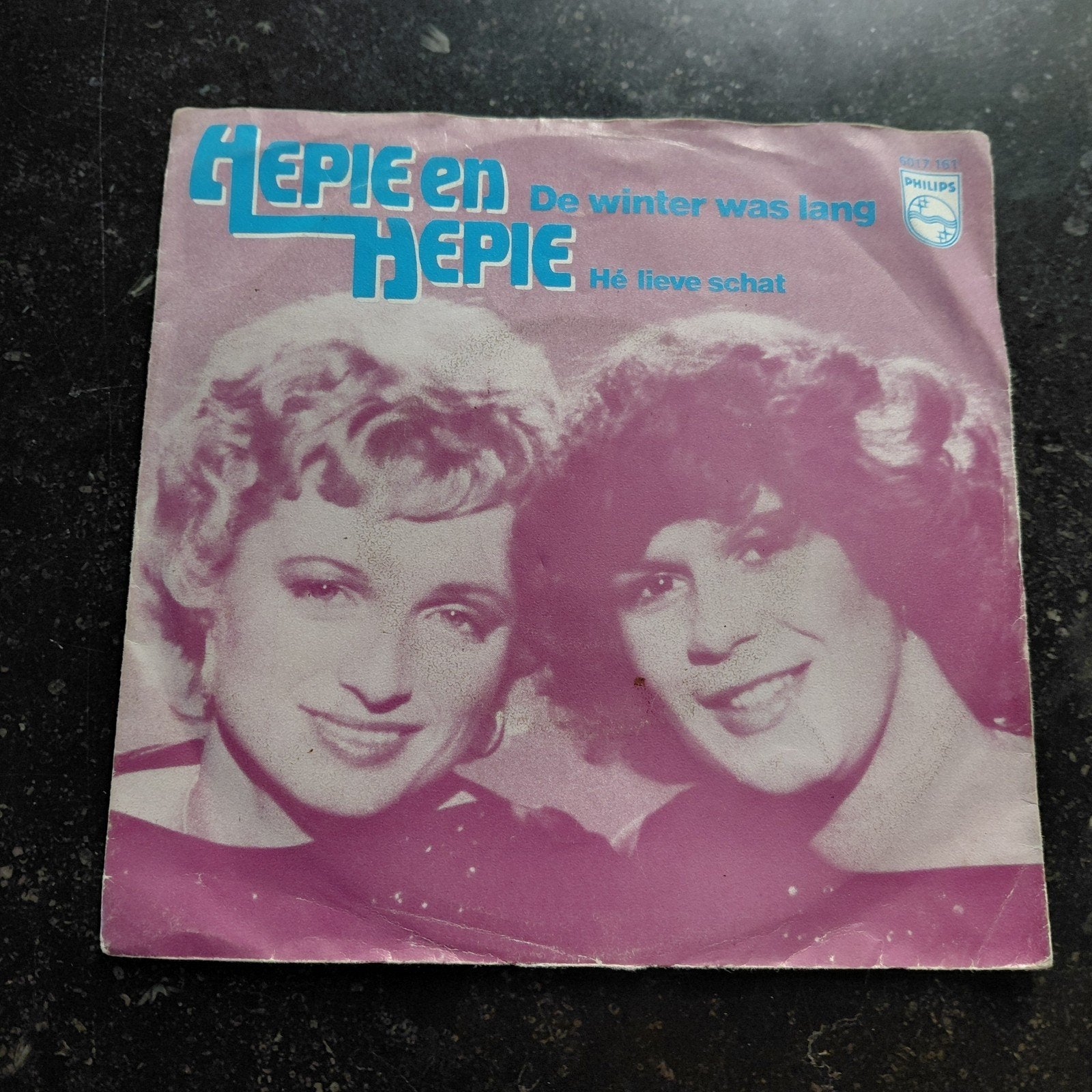 Hépie en Hépie - De winter was lang / Hé lieve schat (single, Gebruikt, 7 inch, EP, Fotohoes