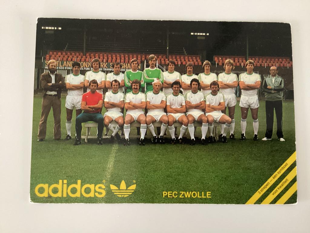 Elftalkaart Pec Zwolle 1977-1978, Ophalen of Verzenden, Gebruikt