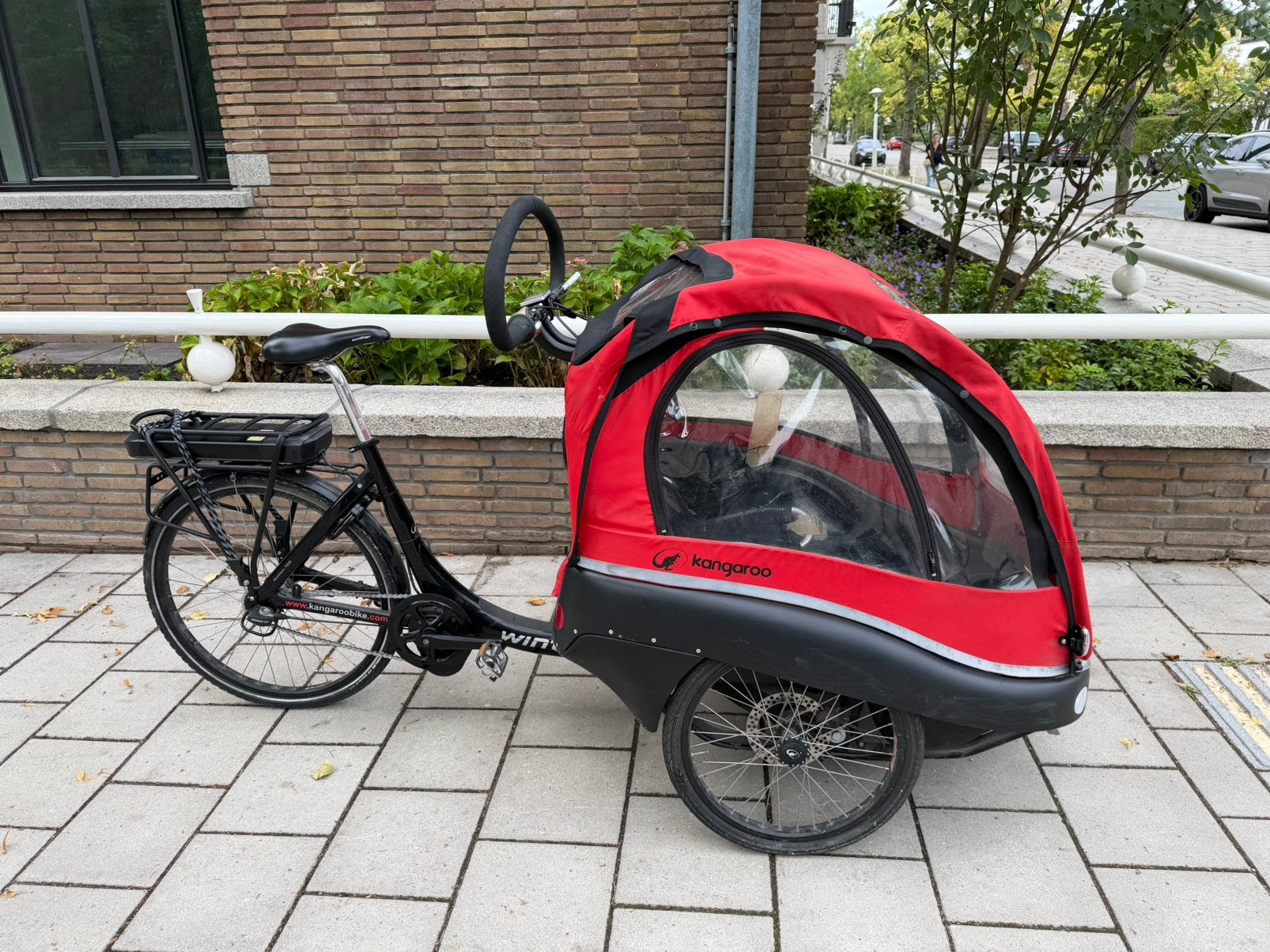 Winther Kangaroo Bakfiets Elektrisch, Fietsen en Brommers, Fietsen | Bakfietsen, Ophalen, Elektrisch, Zo goed als nieuw, 2 kinderen