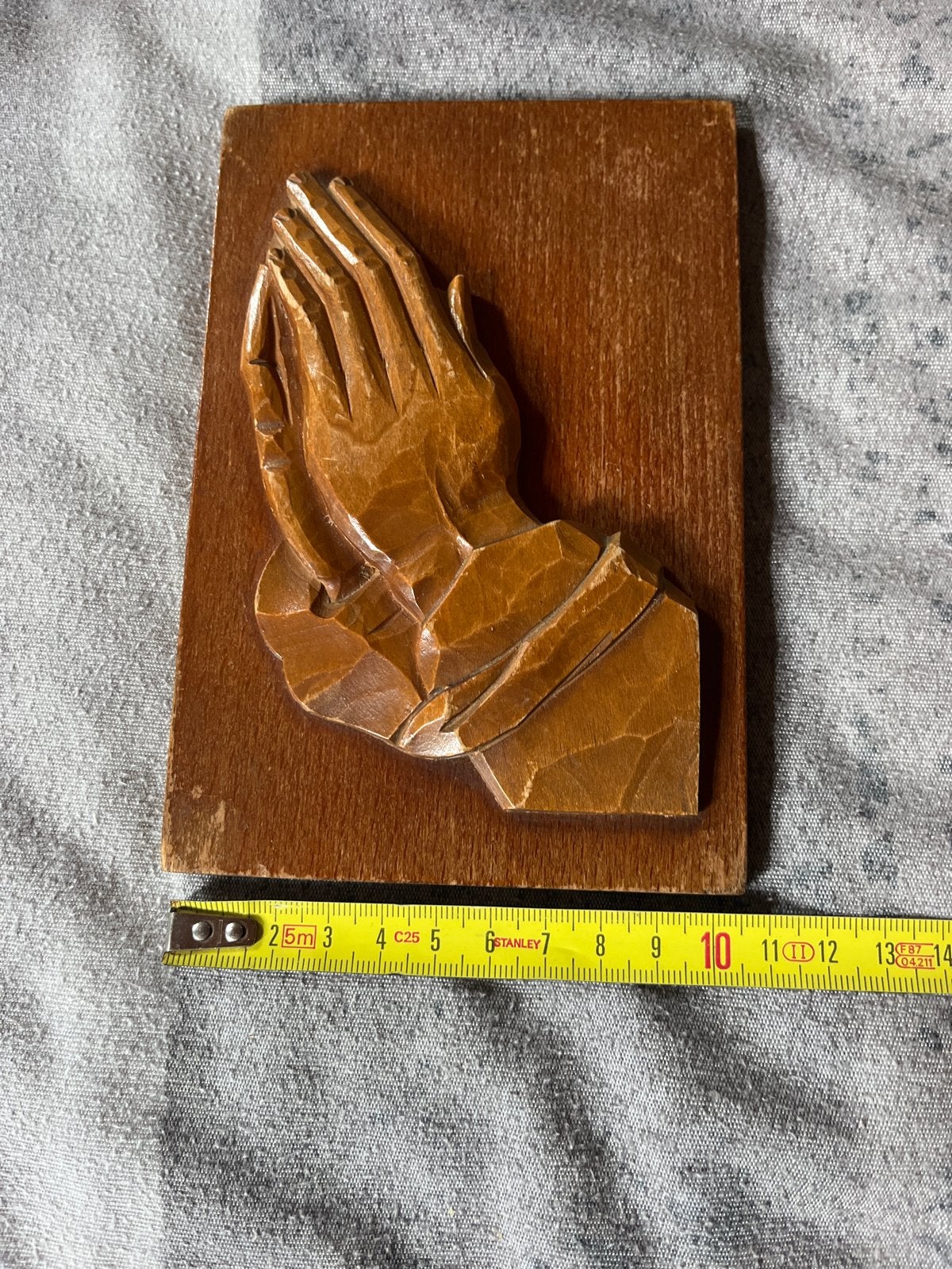 Vintage houten wanddecoratie: Biddende handen, Antiek en Kunst, Antiek | Religie, Ophalen