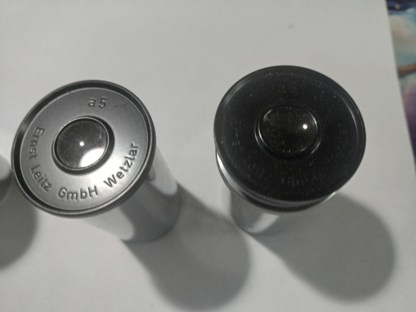 Ernst Leitz Wetzlar GmbH Microscoop Oculairs (2 paar), Ophalen of Verzenden, Gebruikt, Minder dan 400x, Onderdelen of Toebehoren
