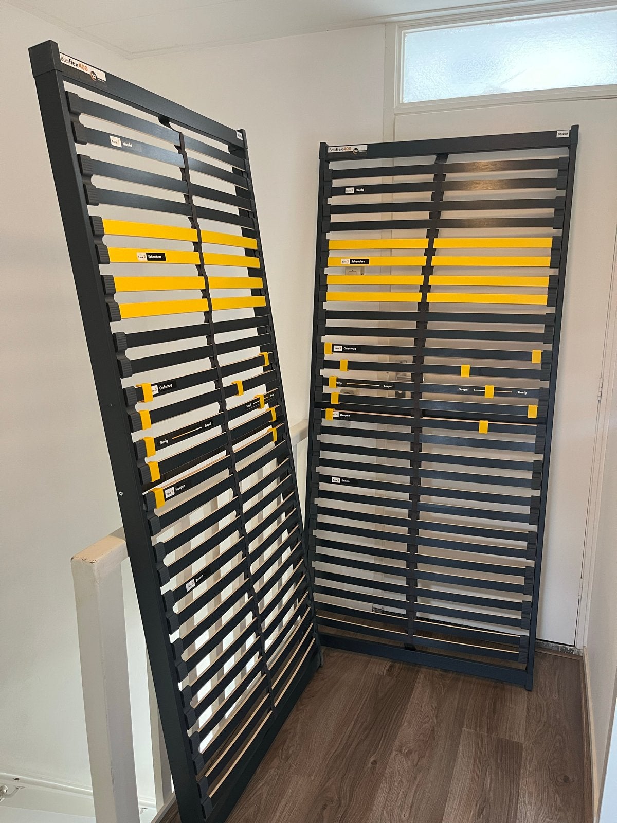 Bossflex 400 lattenbodem 90x200 cm 2 stuks, Ophalen, 90 cm, Eenpersoons, Zo goed als nieuw