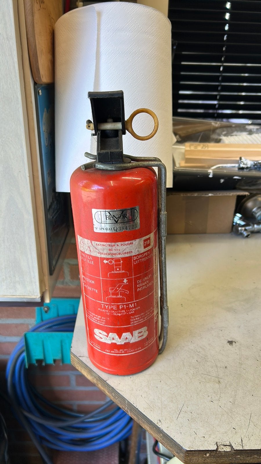 Saab classic brandblusser, Auto-onderdelen, Ophalen of Verzenden, Saab