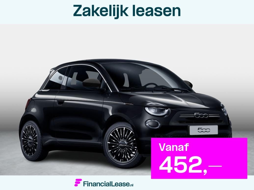 Fiat 500 Hybrid La Prima | Uit voorraad leverbaar | Clima |, Met garantie (alle), Zwart, Origineel Nederlands, Handgeschakeld