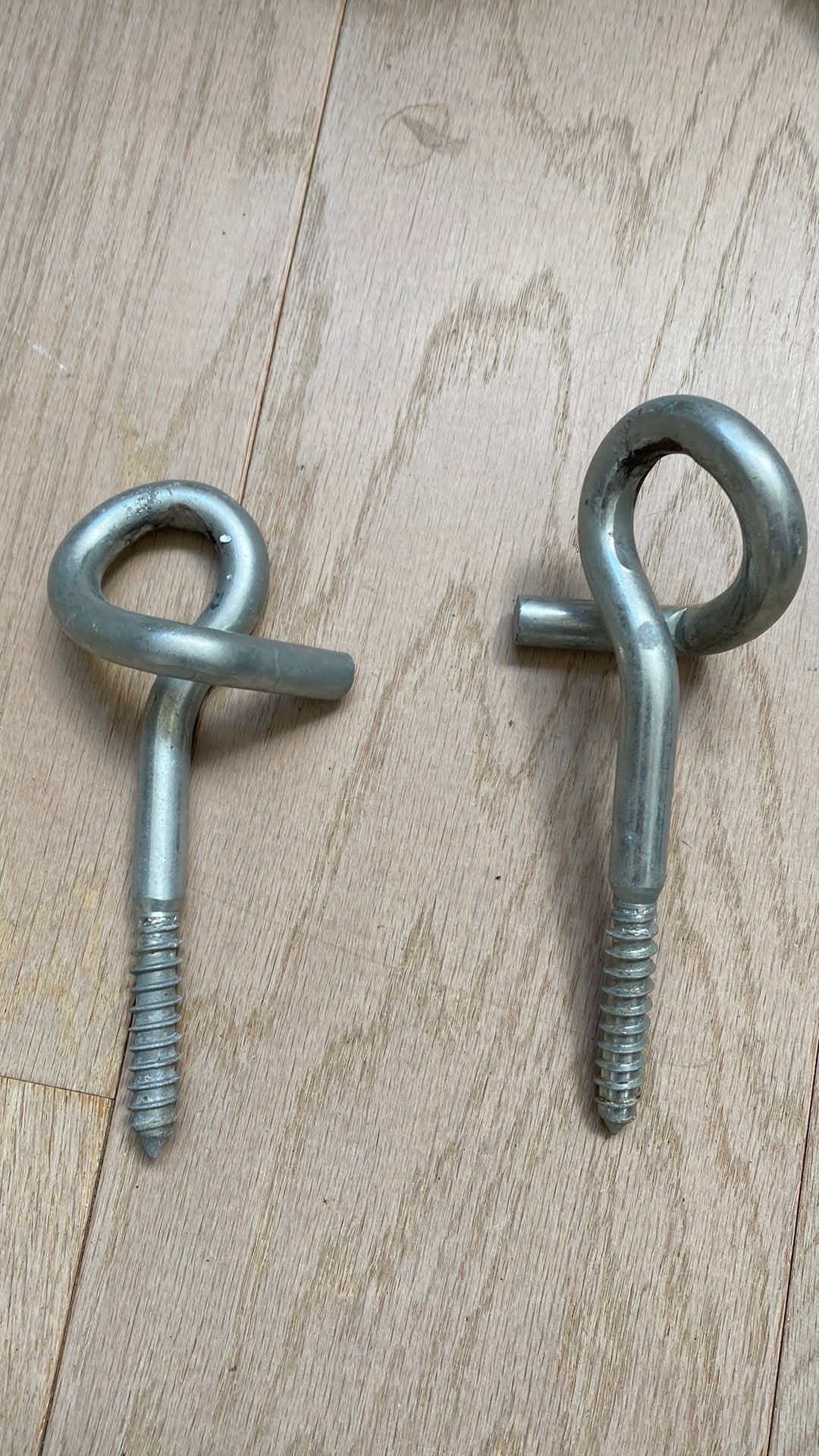 2 zware verzinkte ooghaken 15 cm, Ophalen of Verzenden, Gebruikt, 100 tot 250 mm, Overige typen