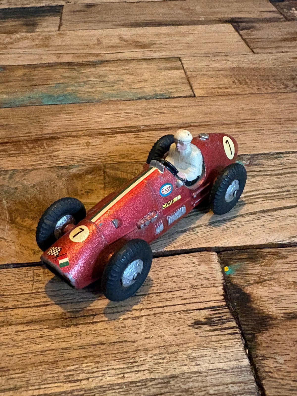 Dinky Toys 23J Ferrari Racing Car – Made in France – repaint, Ophalen of Verzenden, Zo goed als nieuw, Overige merken