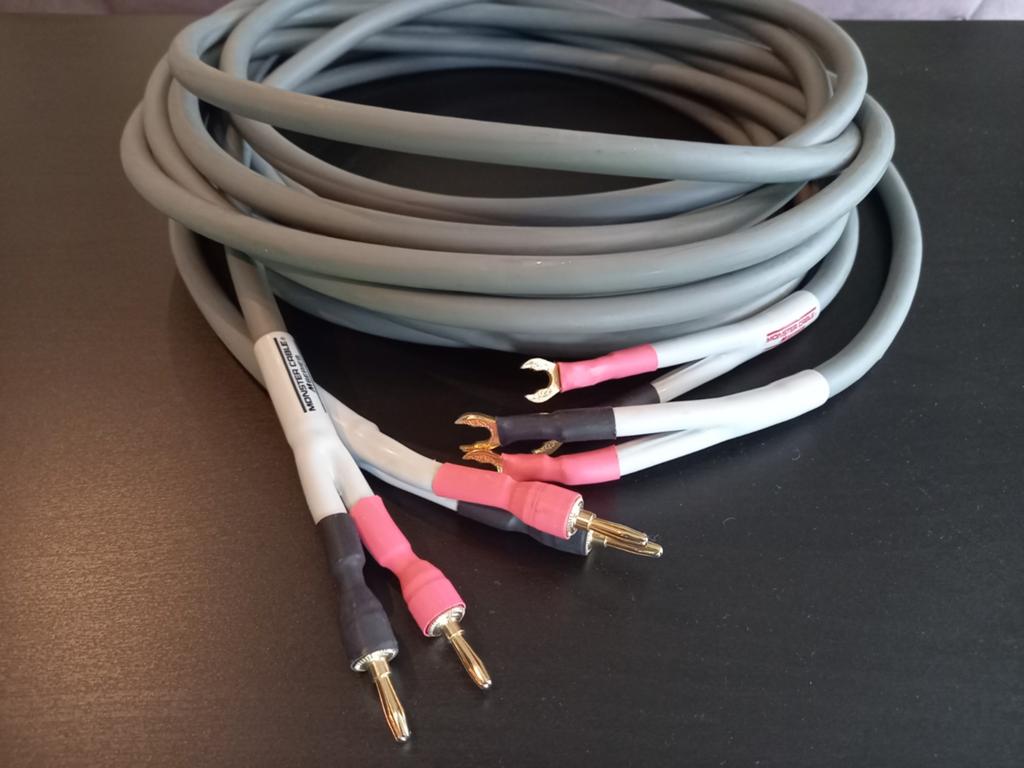 MONSTER CABLE M1.2S HIGH-END SPEAKER-CABLE 2X5METER + PLUGS, Audio, Tv en Foto, Audiokabels en Televisiekabels, Ophalen of Verzenden